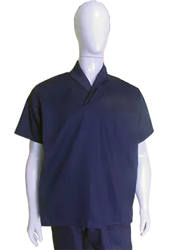 Camisa Uniforme gola italiana azul marinho tam G